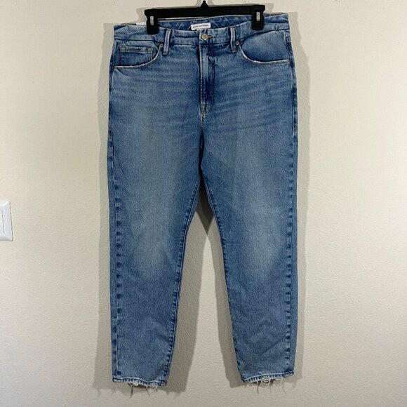 Good American Women's The Weekender Straight Leg Light Wash Jeans Size 14/32 - Picture 2 of 13